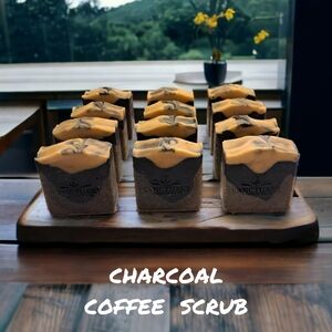 Charcoal & Coffee Soap Scrub Bar